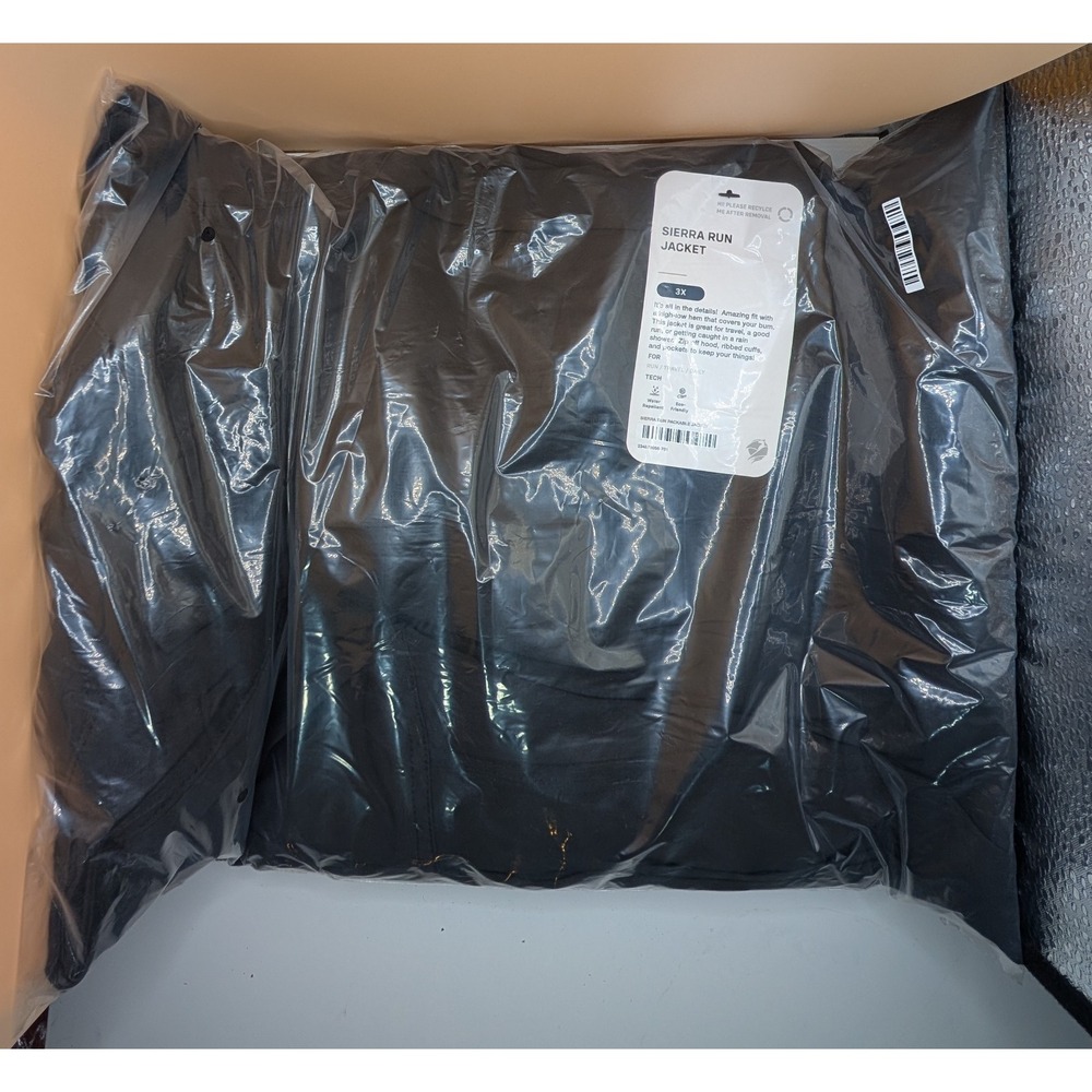 New Phoenix Sierra Run Jacket Size 3X Black NWT 3XL XXXL